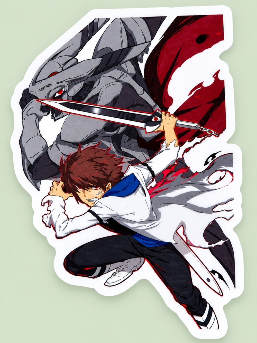 Tatsumi & Incursio | Akame ga Kill! | Anime Vinyl Sticker | 5/$10